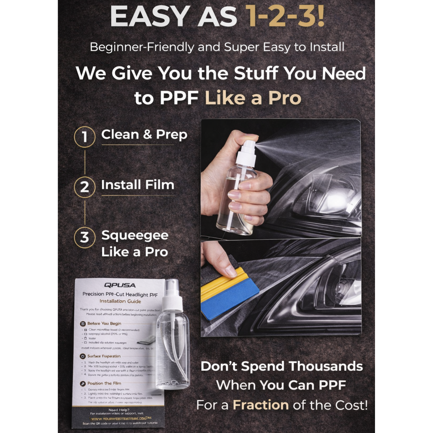Tesla Model X Headlight PPF Protection Kit
