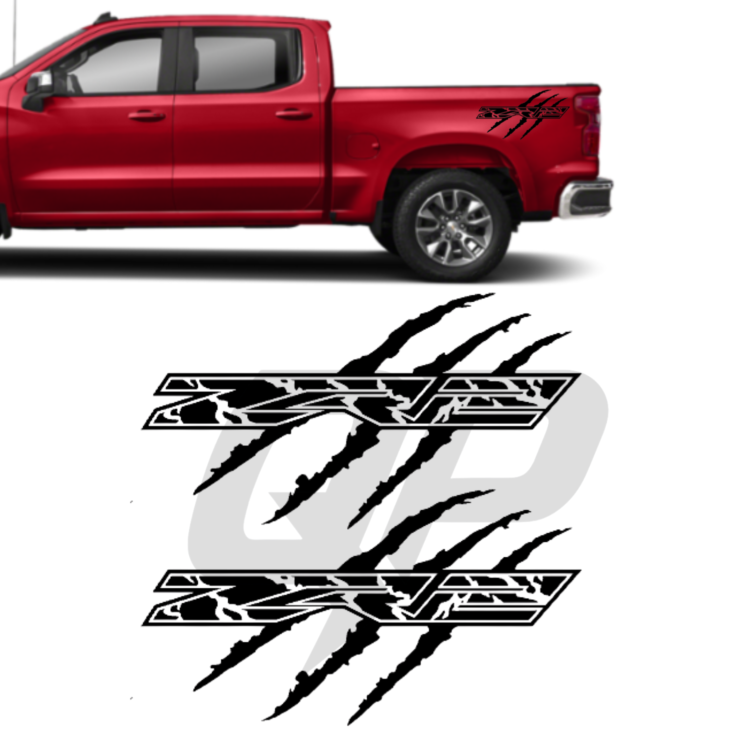 Chevy Silverado ZR2 Claw Scratch Graphic Kit - Side Decals