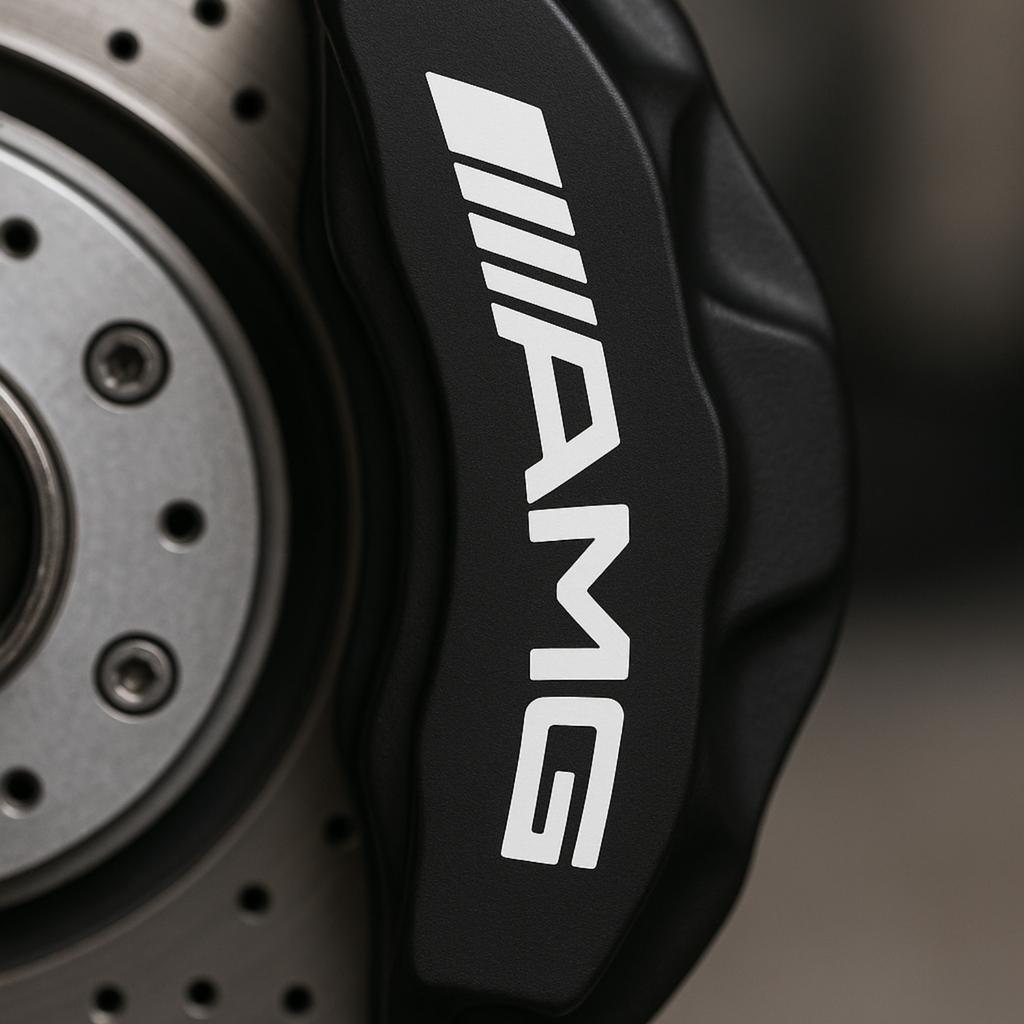 Mercedes AMG Brake Caliper Decals – Universal Fit | Set of 8 (3" to 6")