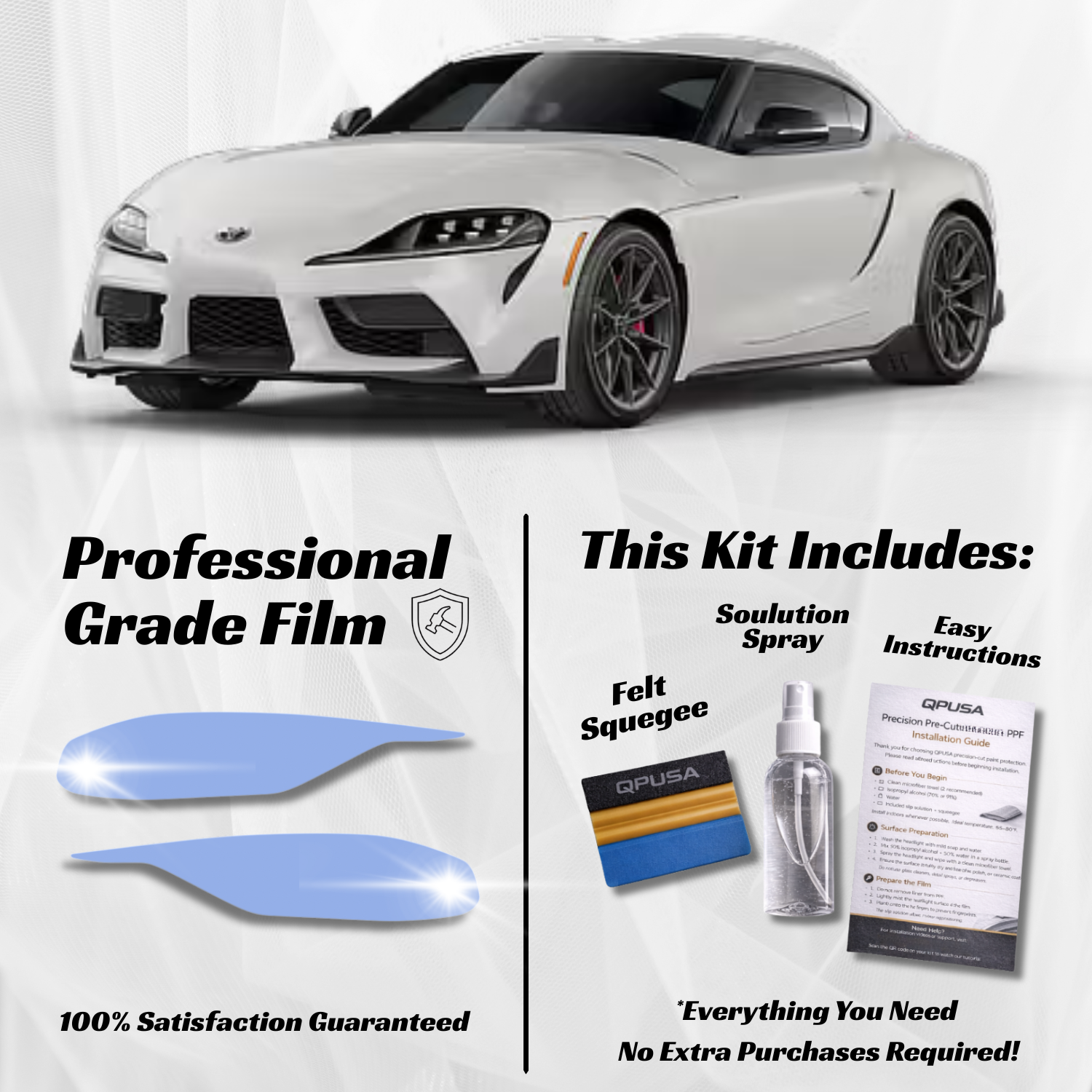 Toyota GR Supra (2020-2026) Headlight PPF Protection Kit - Pre-Cut