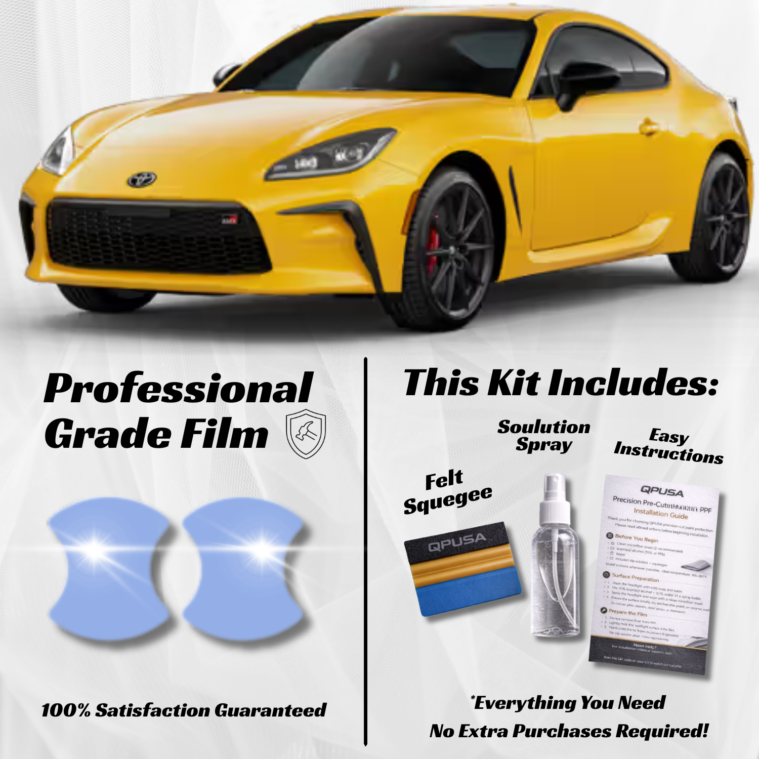 Toyota GR86 (2022-2026) Door Handle Guards PPF Protection Kit - Pre-Cut