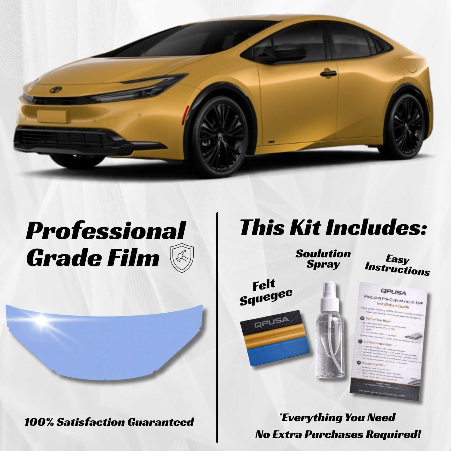 Toyota Prius (2023-2026) Partial Hood PPF Protection Kit - Pre-Cut