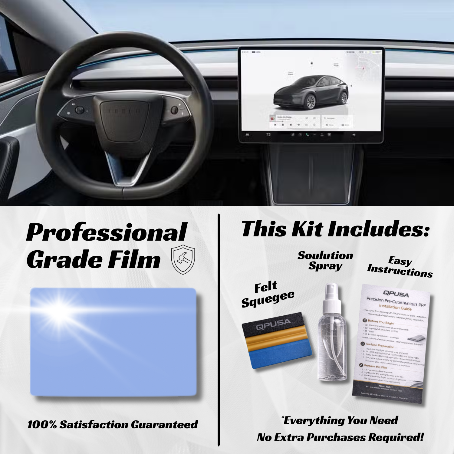 Tesla Model X Screen Protector PPF Kit