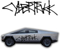 Tesla Cybertruck Graffiti Logo Side Decal