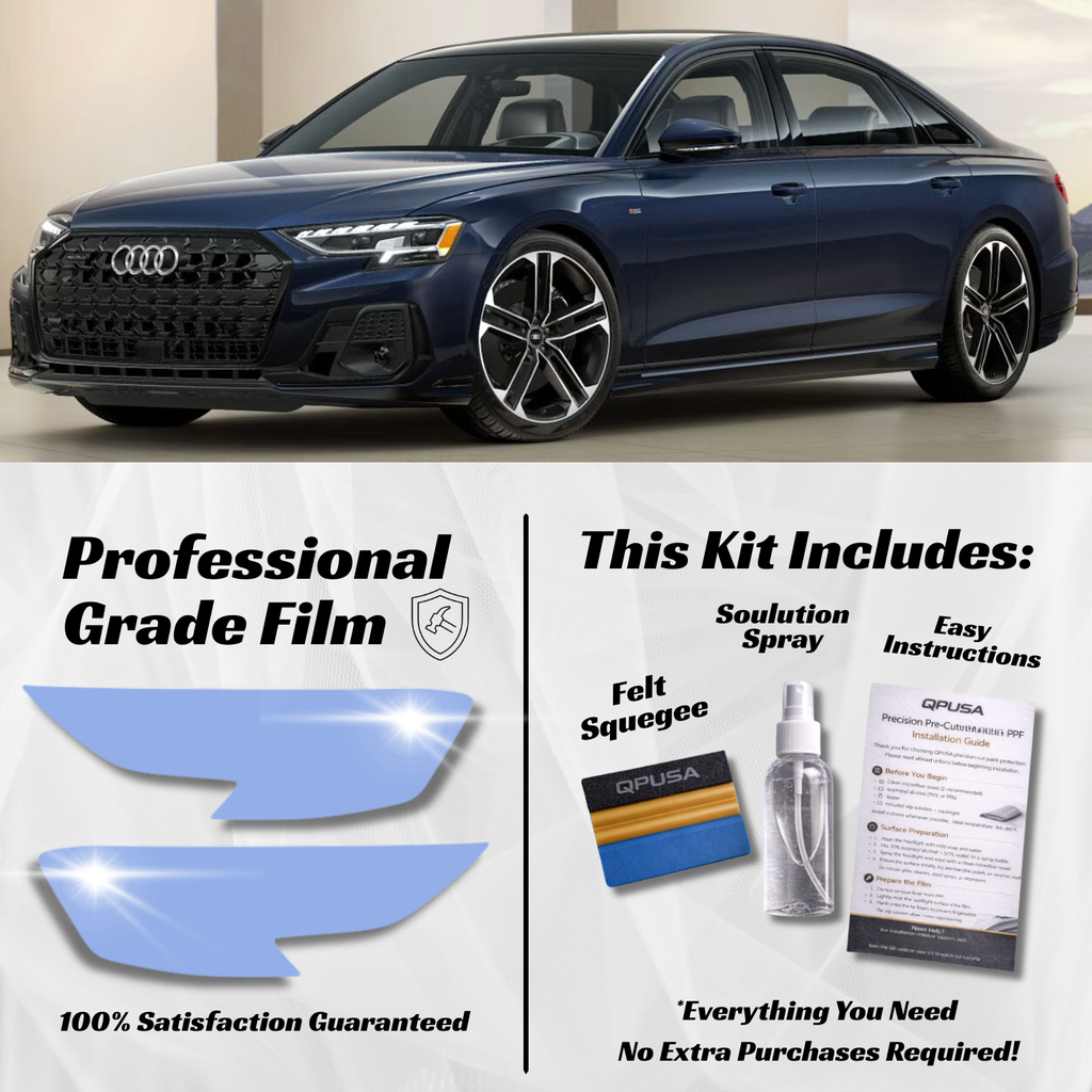 Audi A8 (2022-2026) Headlight PPF Protection Kit - Pre-Cut