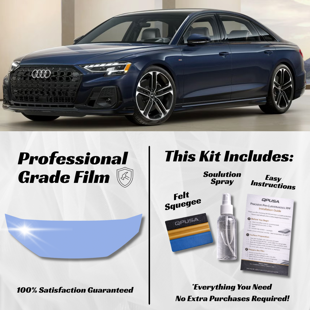 Audi A8 (2022-2026) Partial Hood PPF Protection Kit - Pre-Cut