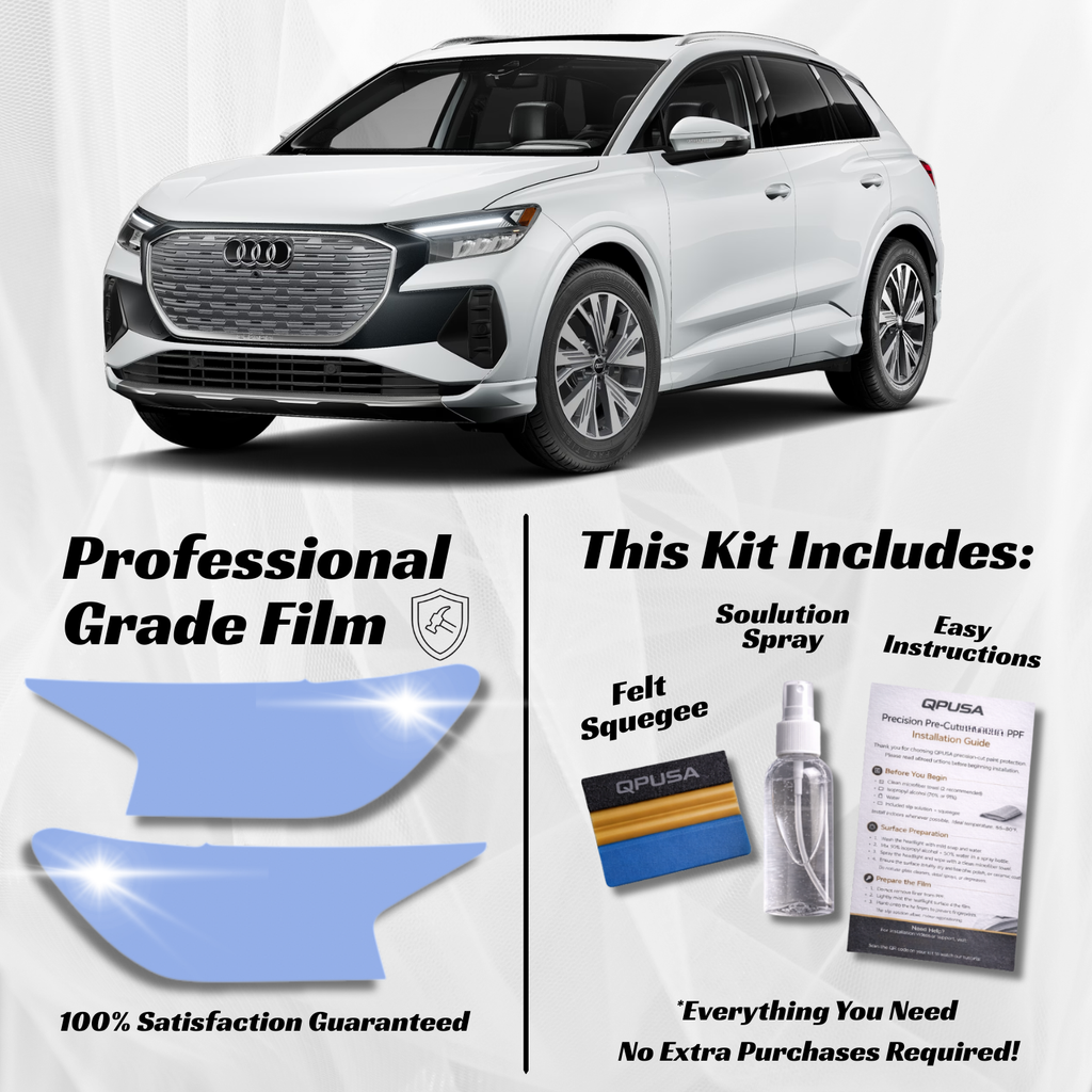 Audi Q4 e-tron (2022-2026) Headlight PPF Protection Kit - Pre-Cut