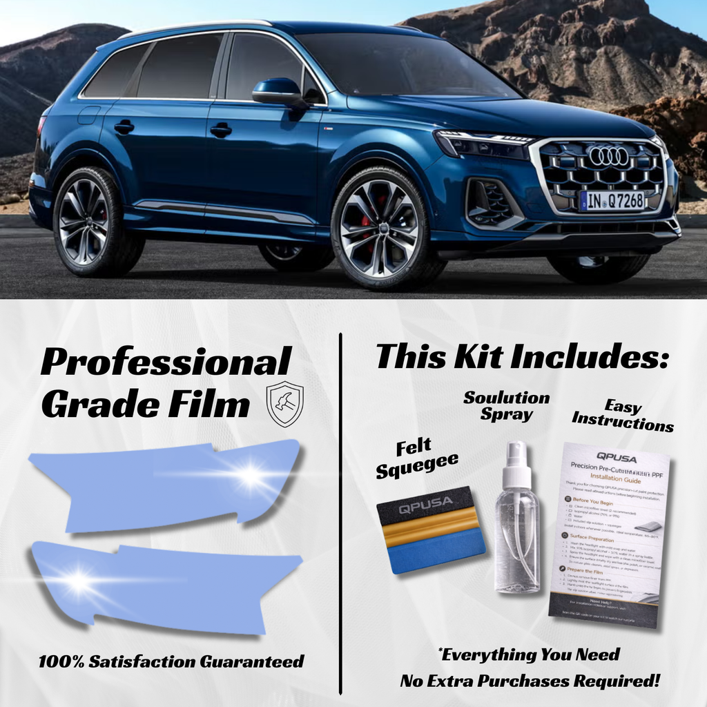 Audi Q7 (2025-2026) Headlight PPF Protection Kit - Pre-Cut
