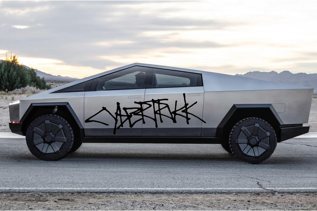 Tesla Cybertruck Graffiti Logo Side Decal