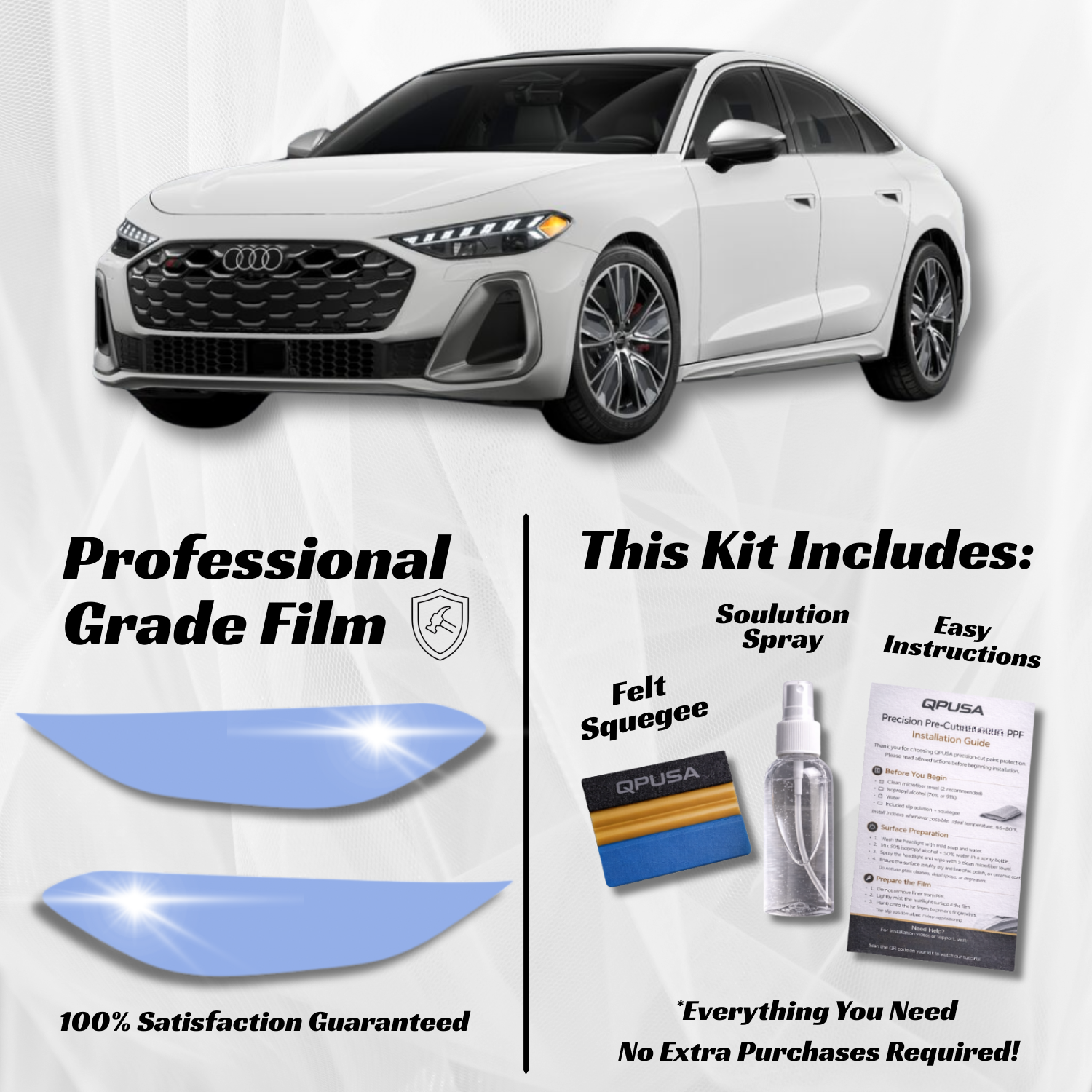 Audi S5 (2025-2026) Headlight PPF Protection Kit - Pre-Cut