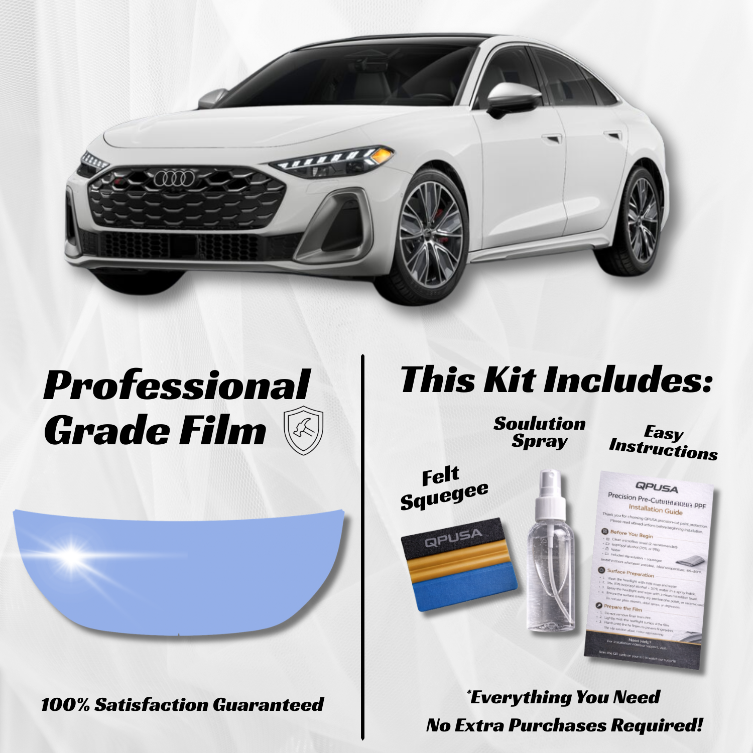 Audi S5 (2025-2026) Partial Hood PPF Protection Kit - Pre-Cut