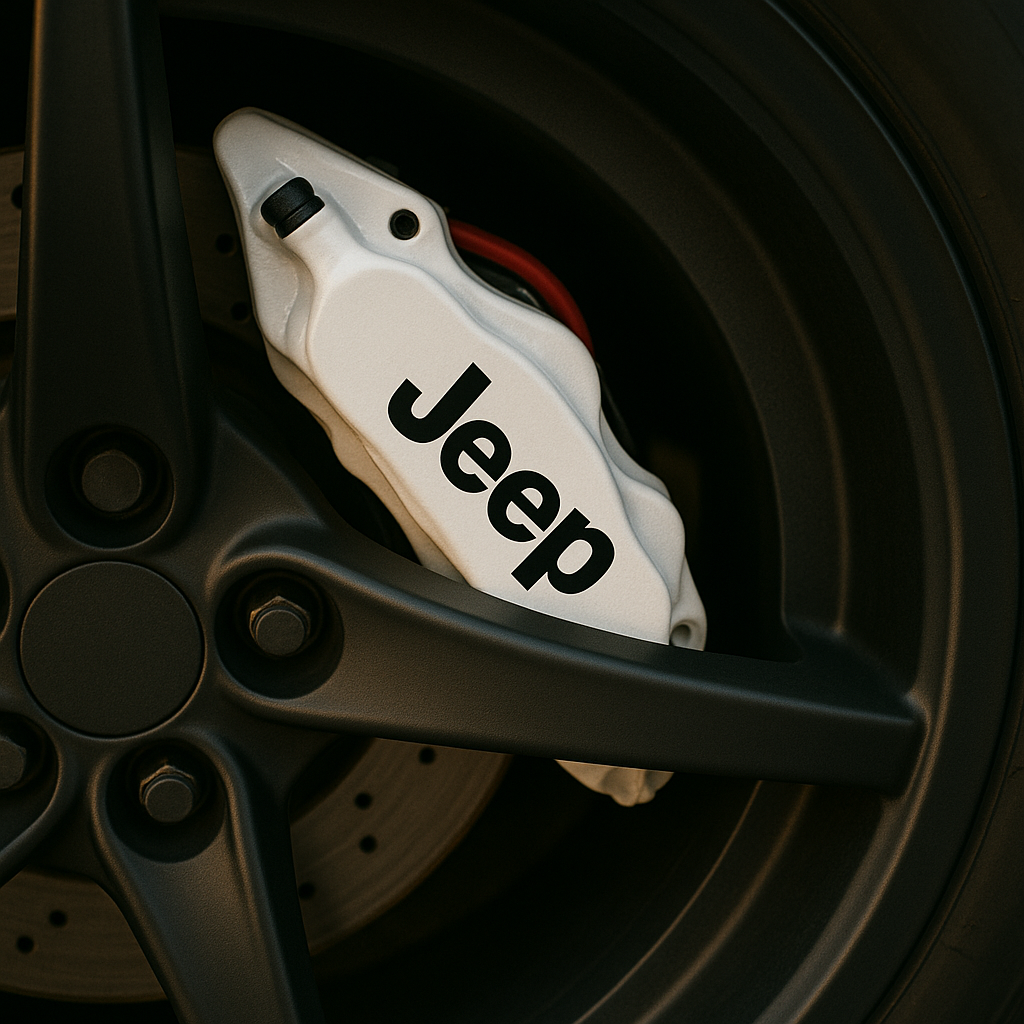 Jeep Brake Caliper Decals – Universal Fit | Set of 8 (3" to 6")