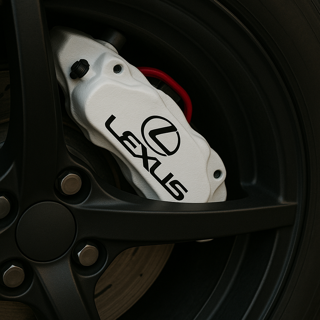 Lexus Brake Caliper Decals – Universal Fit | Set of 8 (3" to 6")