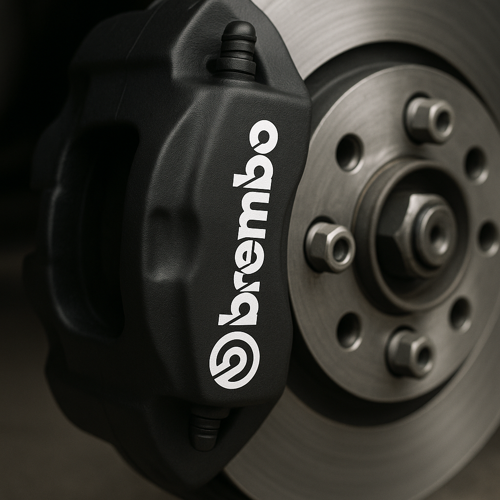 Brembo Brake Caliper Decal Kit – 4 Sets, Universal Fit (Multiple Sizes)