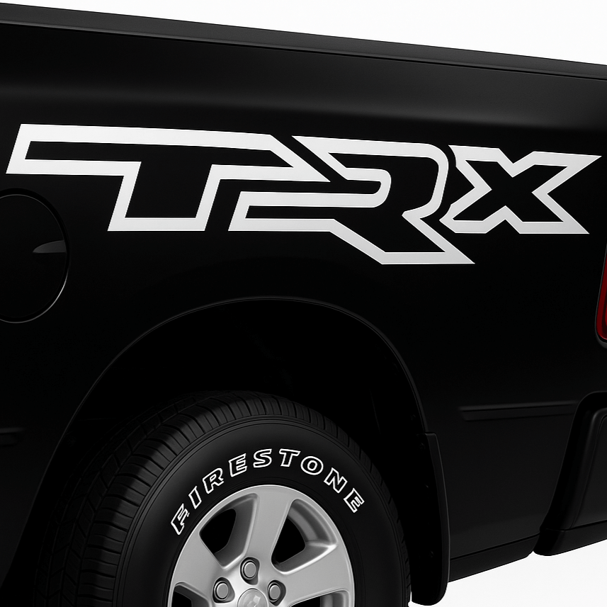 Dodge TRX Logo Vinyl Decal Sticker – 12" to 45" Weatherproof Truck Graphic – Ram TRX Badge for Window, Tailgate, or Bumper