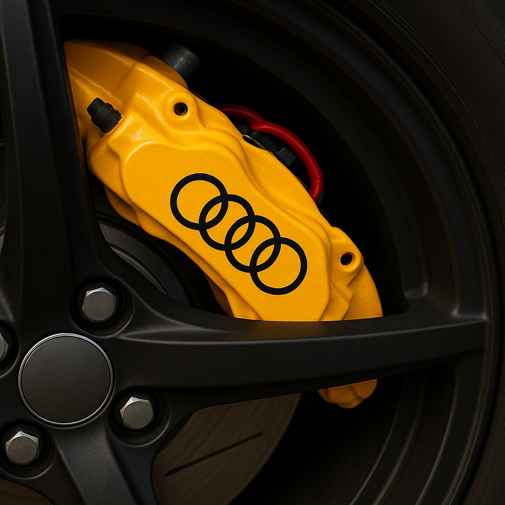Audi Brake Caliper Decals – Universal Fit | Set of 8 (2 per Size, 3" to 6")