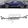 991 Checkered Flag Side Decals Set