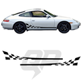 996 Checkered Flag Side Decals Set