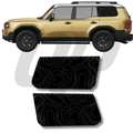 2024+ Toyota Land Cruiser 250 Rear Side Window Topography Decal Graphic Kit