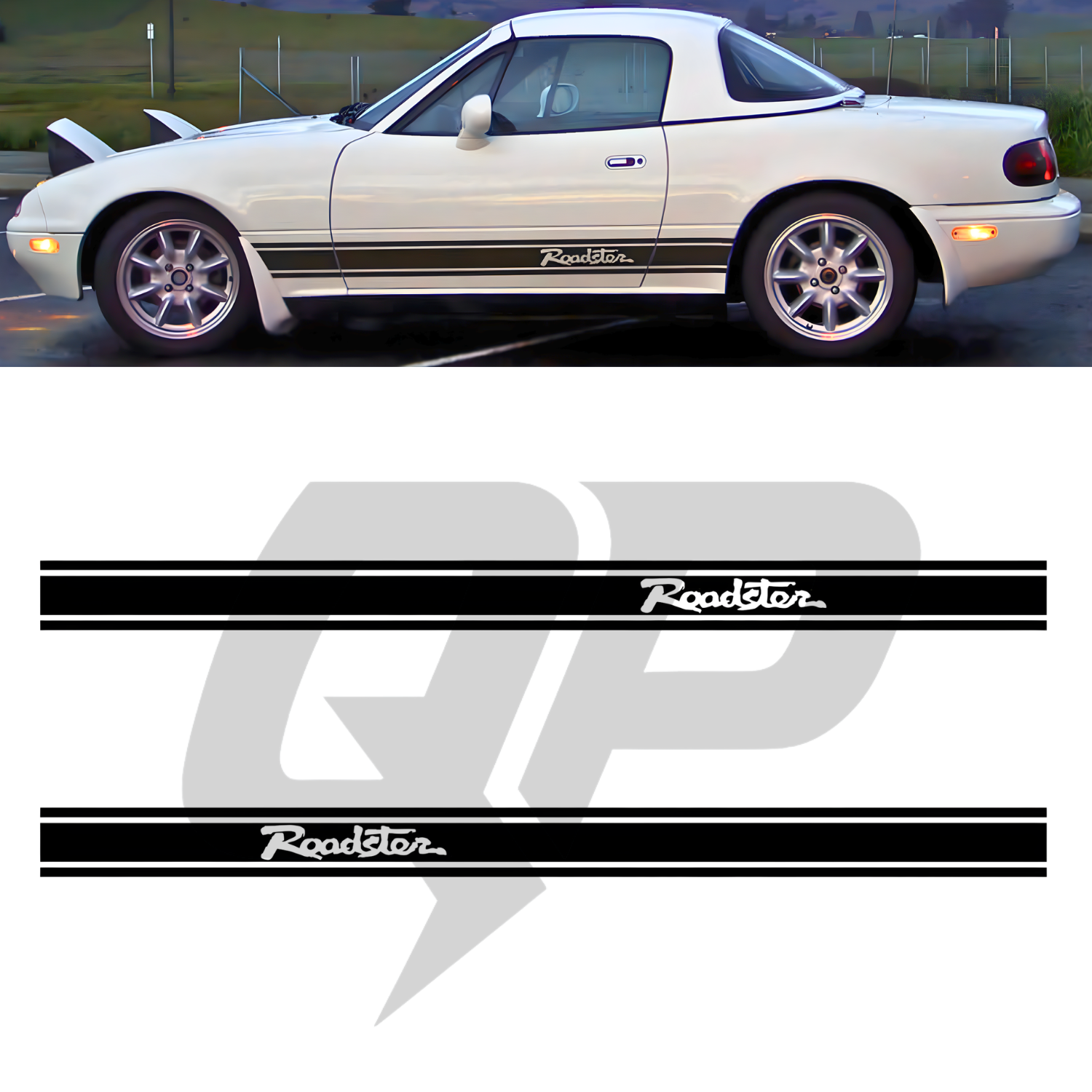 Mazda Miata MX-5 Roadster Triple Stripe Decal | NA NB NC Premium Vinyl