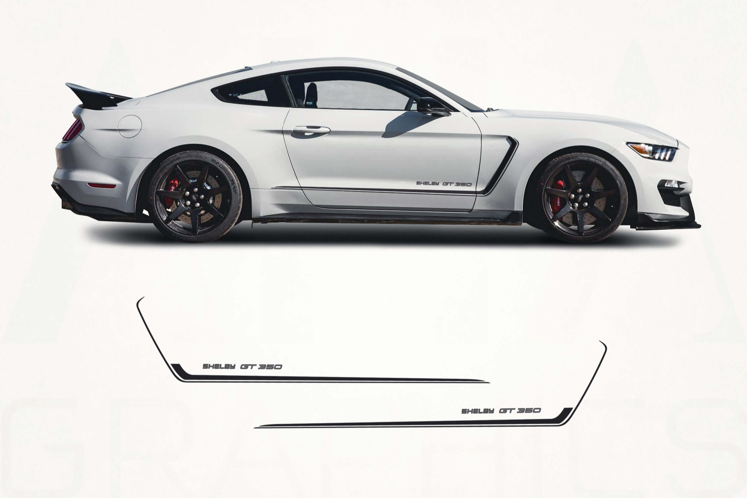 Ford Mustang Shelby GT350 Rocker Panel Side Stripes Decal Kit – Racing Graphics