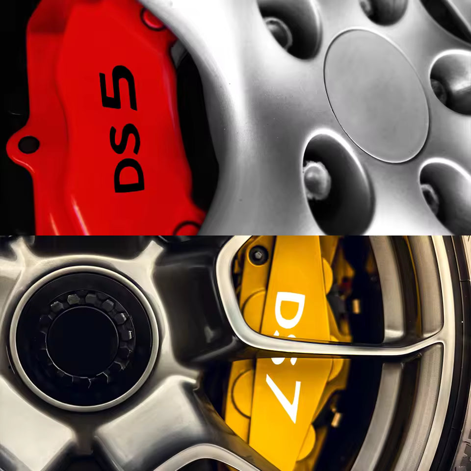 For Citroen DS3 Cabrio DS4 DS5 Prestige DS6 DS DS7 Auto Tuning Accessories 6Pcs Car Brake Caliper Badge Sticker Vinyl Film Decal