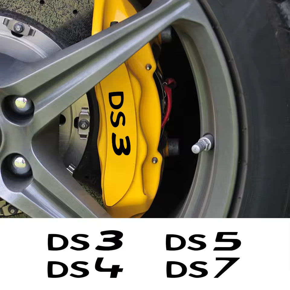 For Citroen DS3 Cabrio DS4 DS5 Prestige DS6 DS DS7 Auto Tuning Accessories 6Pcs Car Brake Caliper Badge Sticker Vinyl Film Decal