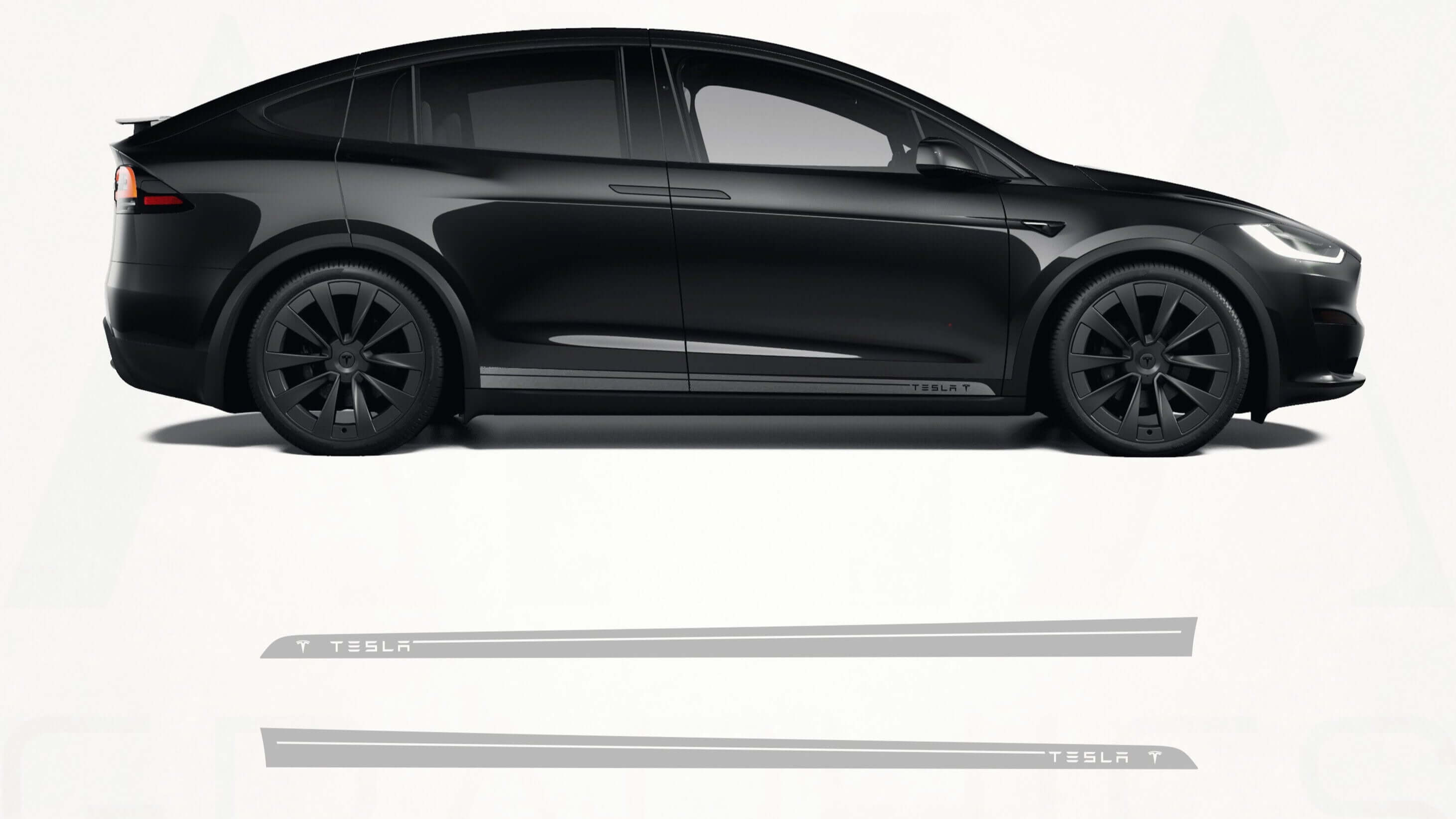 Tesla Model X Side Stripe Graphics (2016–2024) – Premium Vinyl Rocker Panel Decals