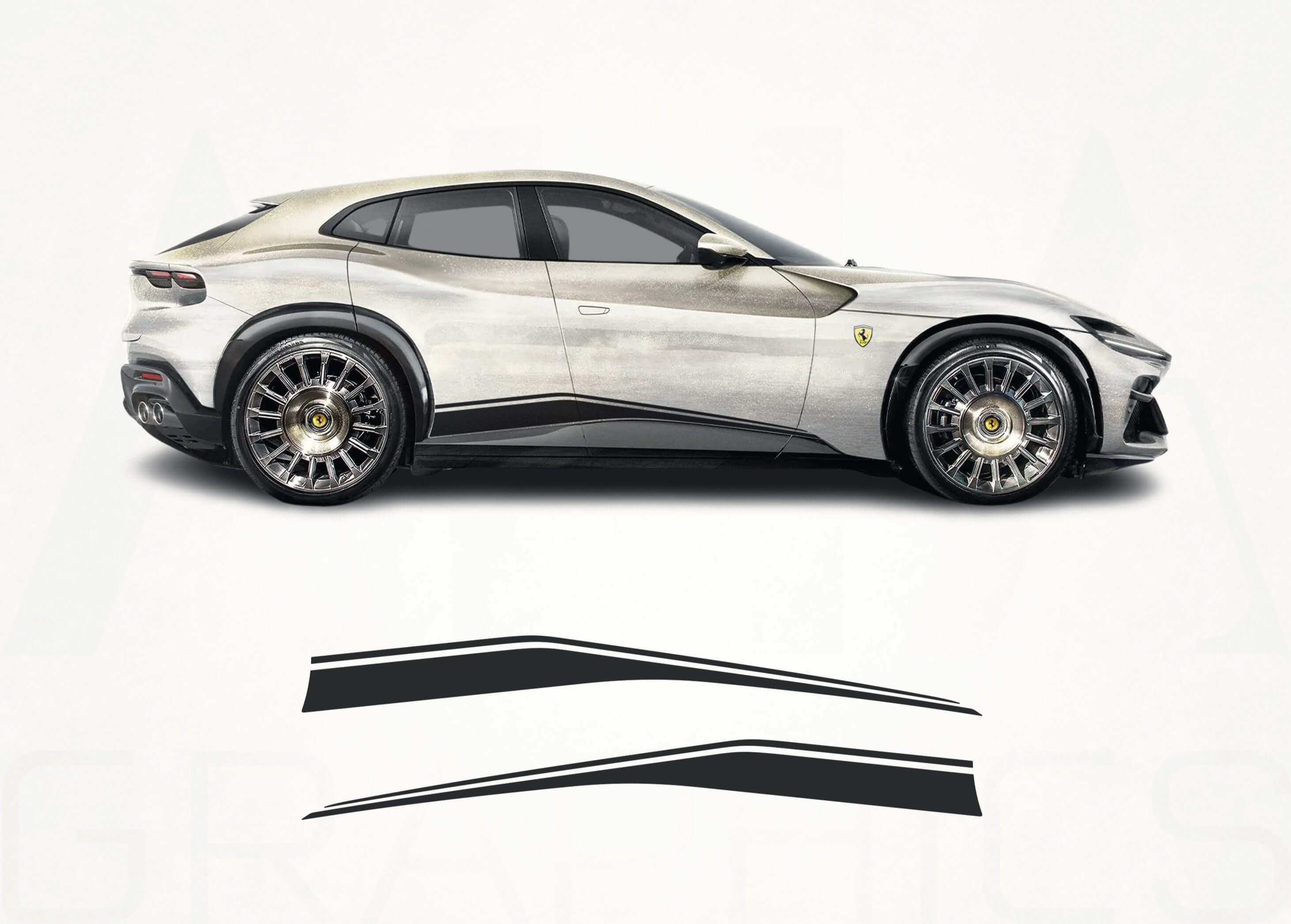 Ferrari Purosangue Side Stripes Decals