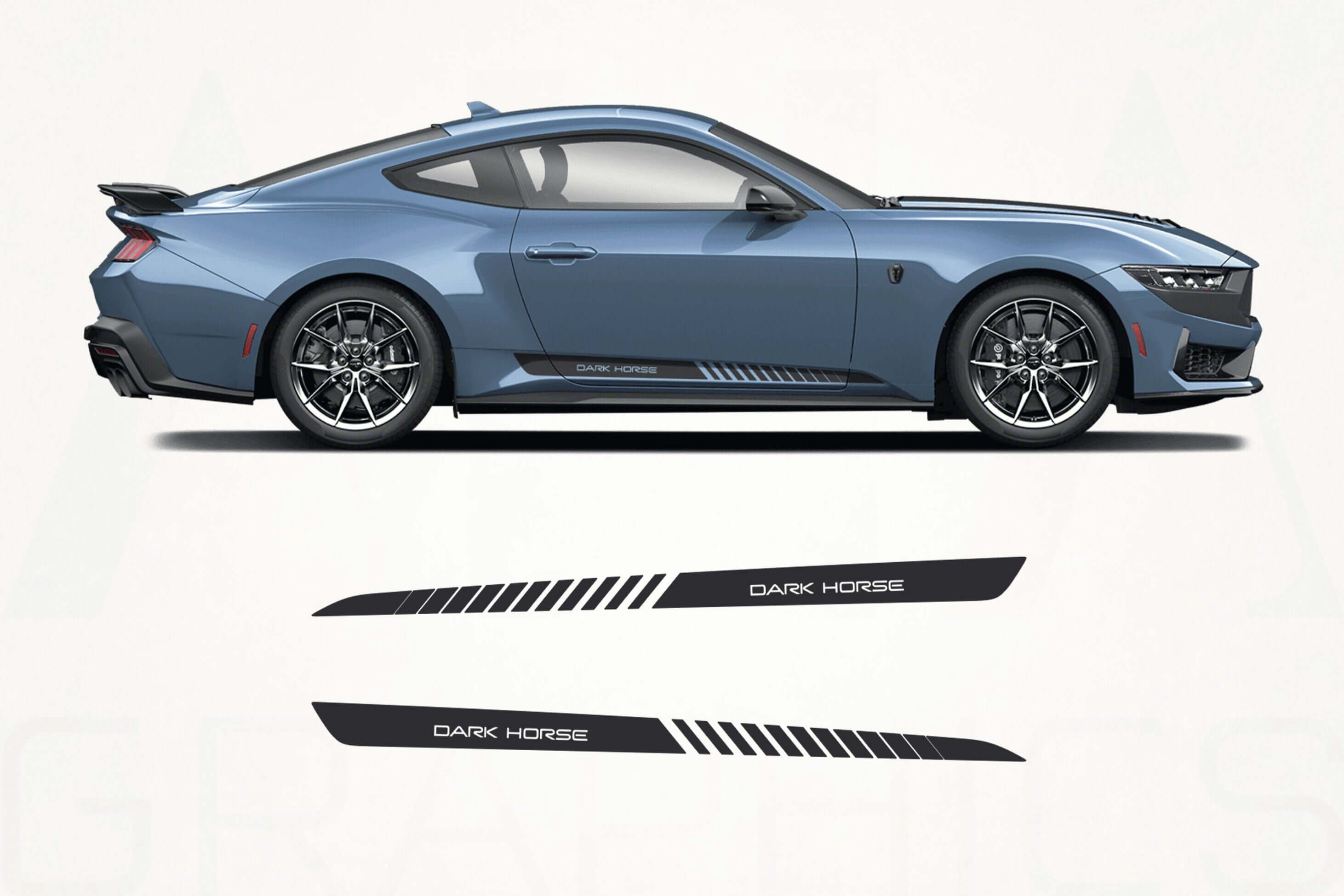 Ford Mustang Dark Horse Side Stripes Decal Kit – Vinyl Rocker Panel Graphics