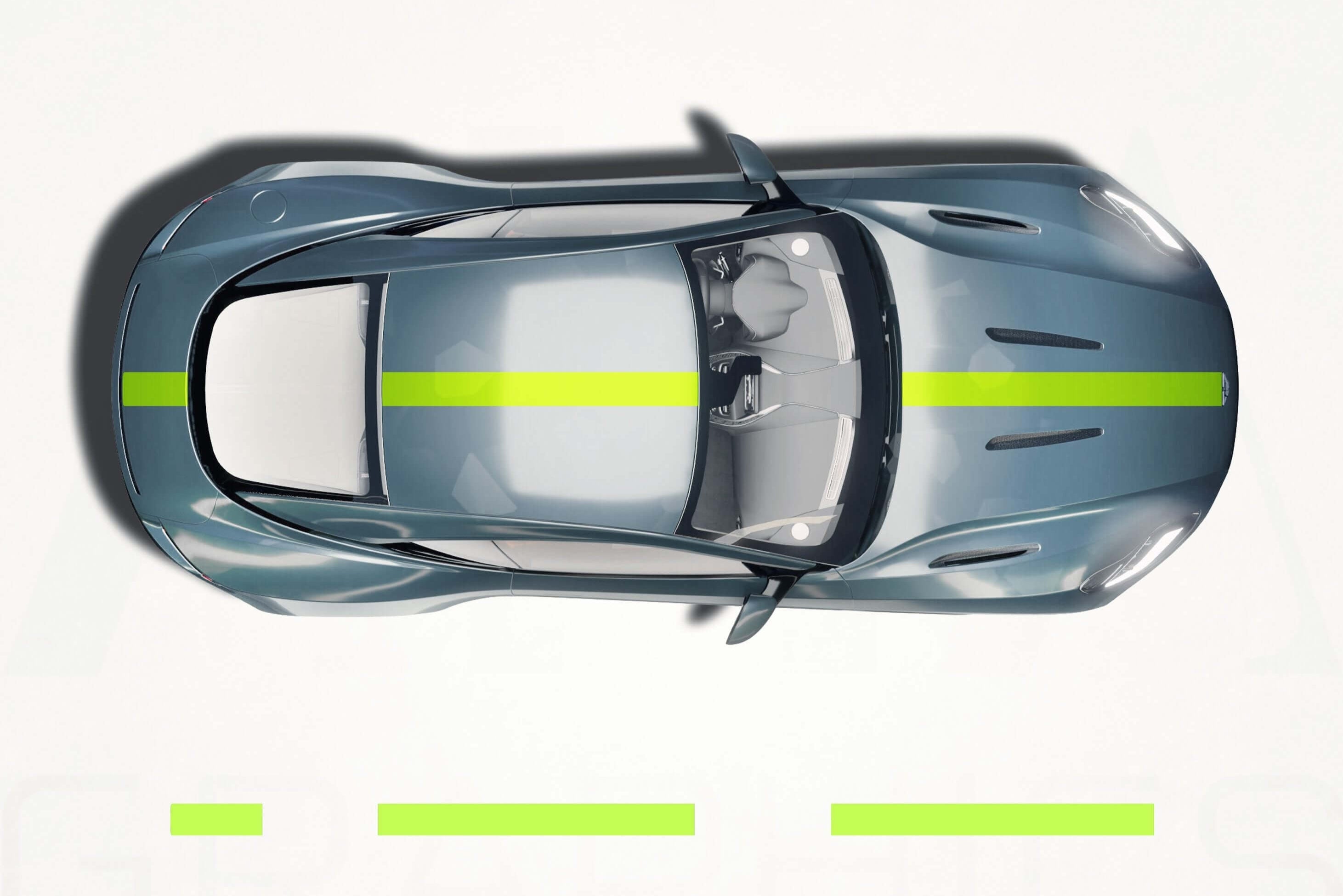 Aston Martin DB11 Center Racing Stripes – Vinyl Decal Kit