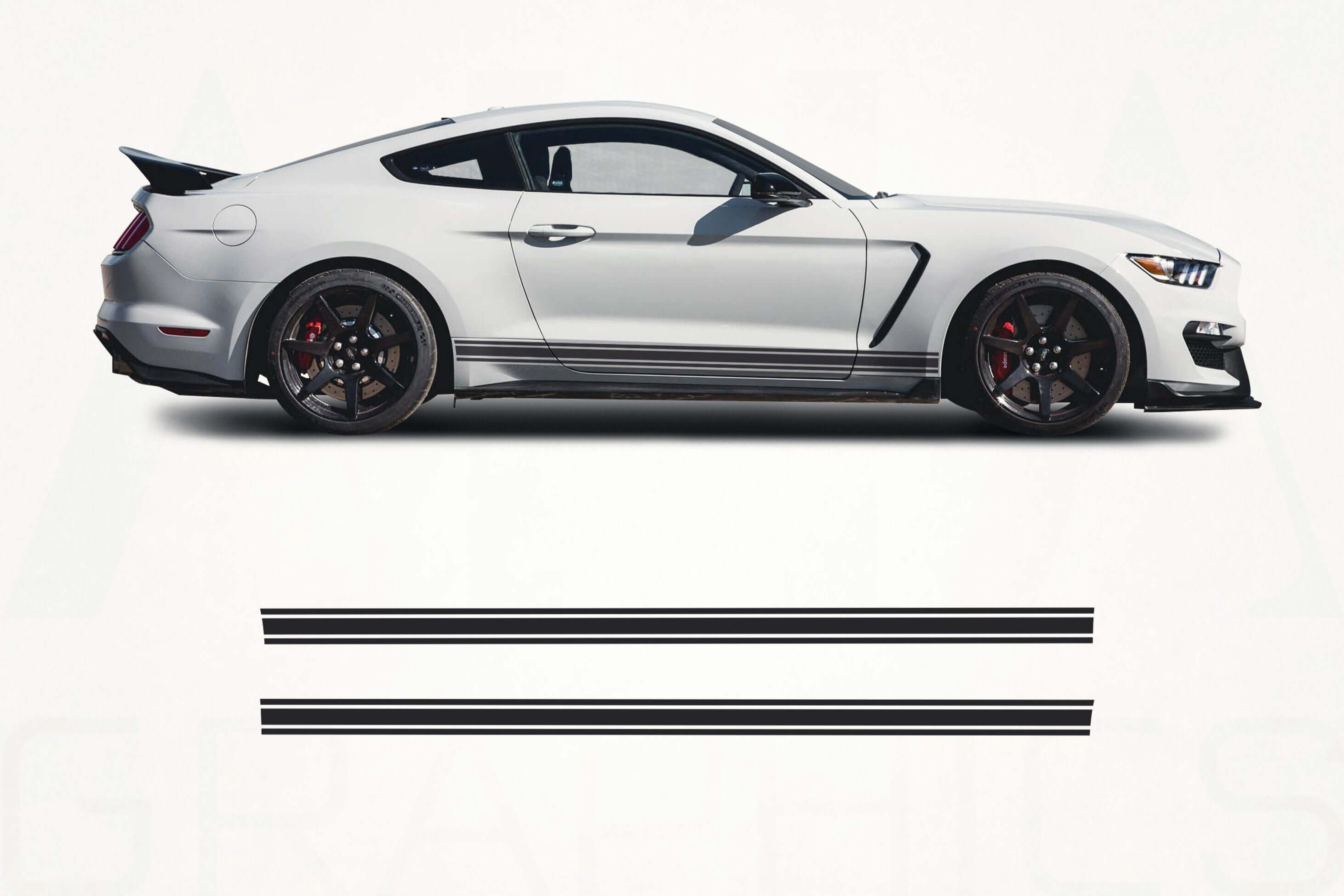 Ford Mustang Shelby GT350 Rocker Panel Side Stripe Decal Kit – Premium Vinyl Graphics