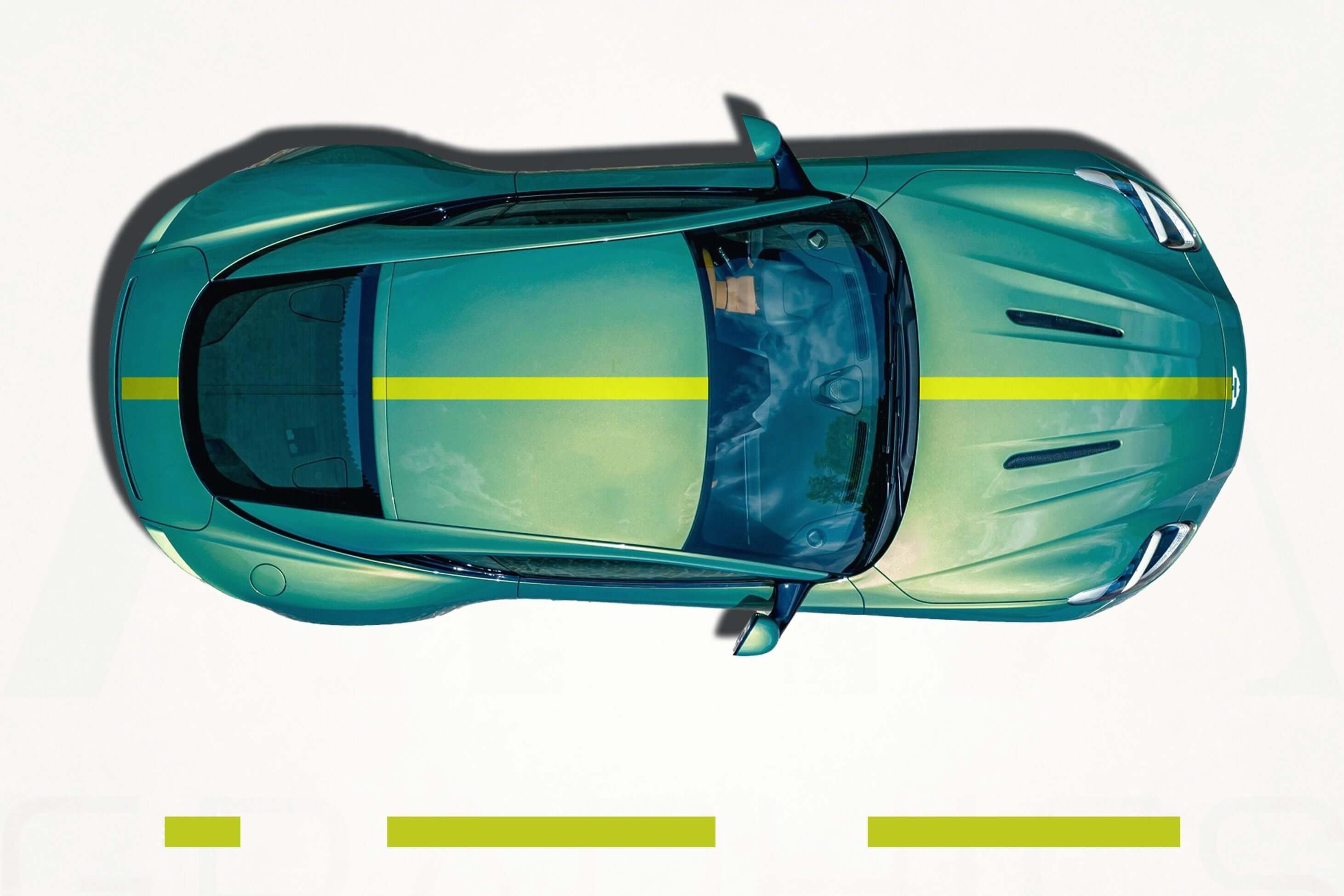 Aston Martin DB12 Center Racing Stripes – Premium Vinyl Decal Kit