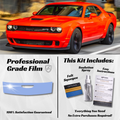 Dodge Challenger SRT/Scat Pack (2015-2023) Partial Hood PPF Protection Kit - Pre-Cut