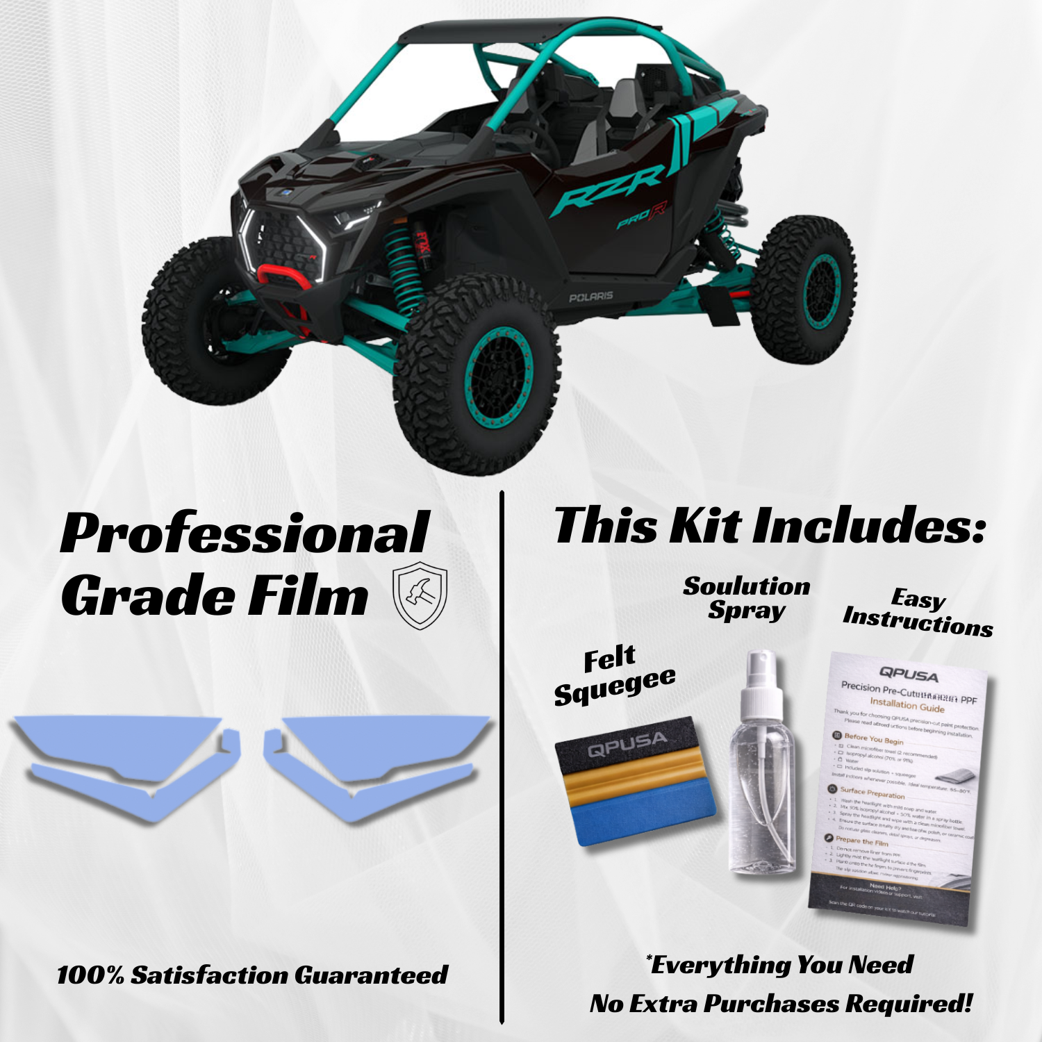Polaris RZR Pro R Headlight PPF Protection Kit (2025-2026)
