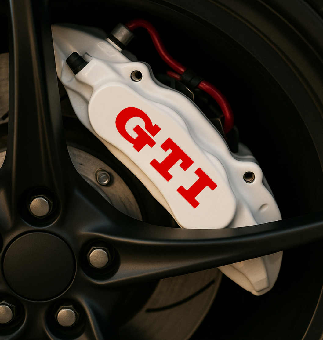 Volkswagen GTI Brake Caliper Decals – Universal Fit | Set of 8 (3" to 6")
