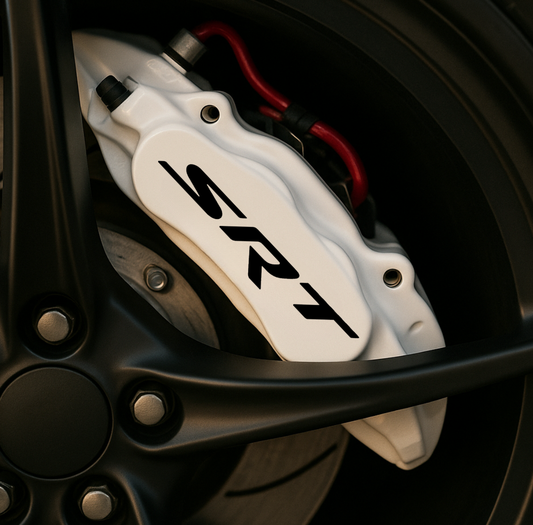 Dodge SRT Brake Caliper Decals – Universal Fit | Set of 8 (3" to 6")