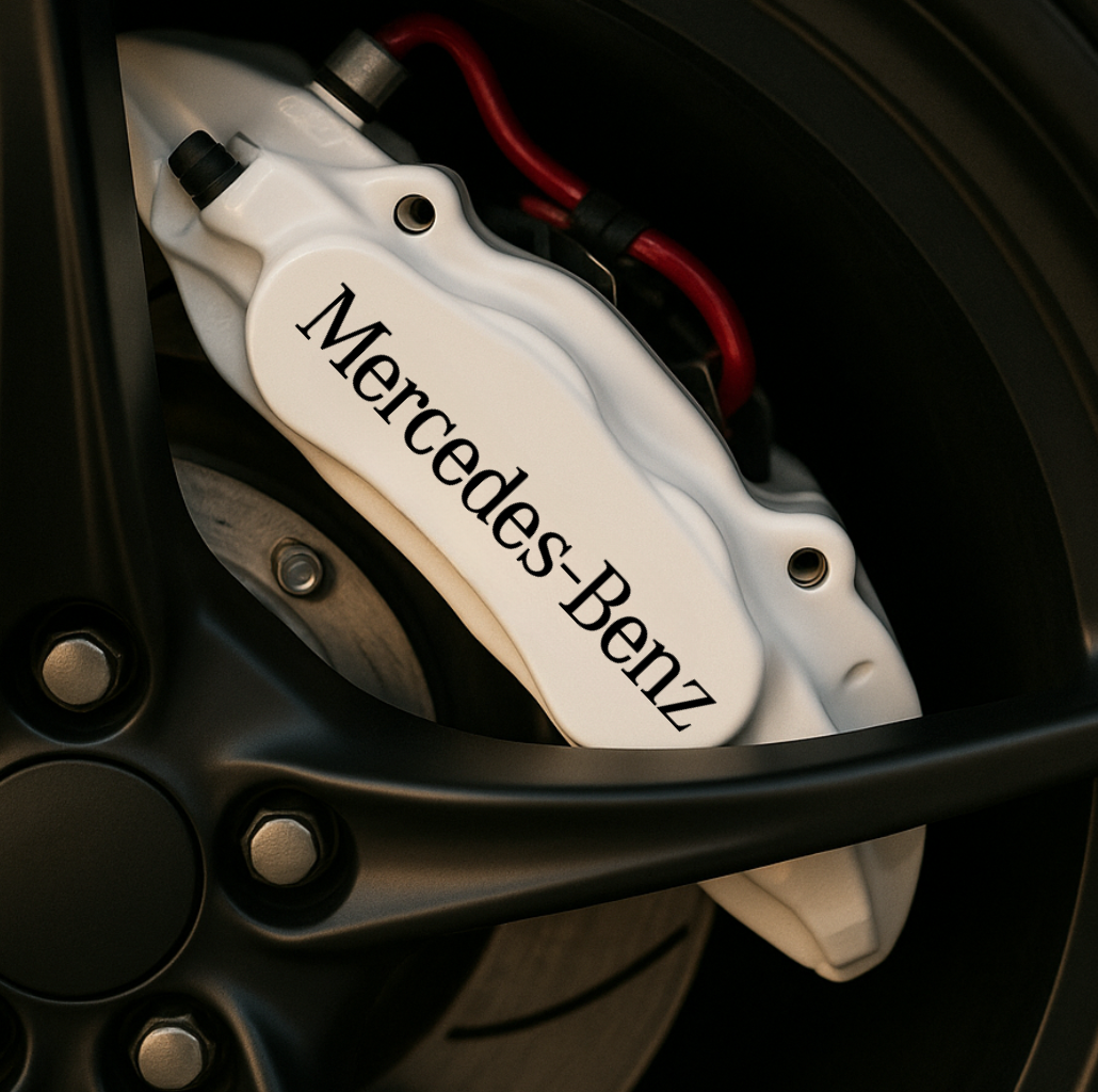 Mercedes-Benz Brake Caliper Decals – Universal Fit | Set of 8 (3" to 6")
