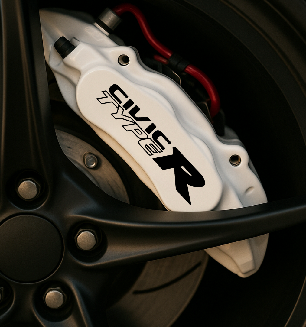 Honda Type R Brake Caliper Decals – Universal Fit | Set of 8 (3" to 6")