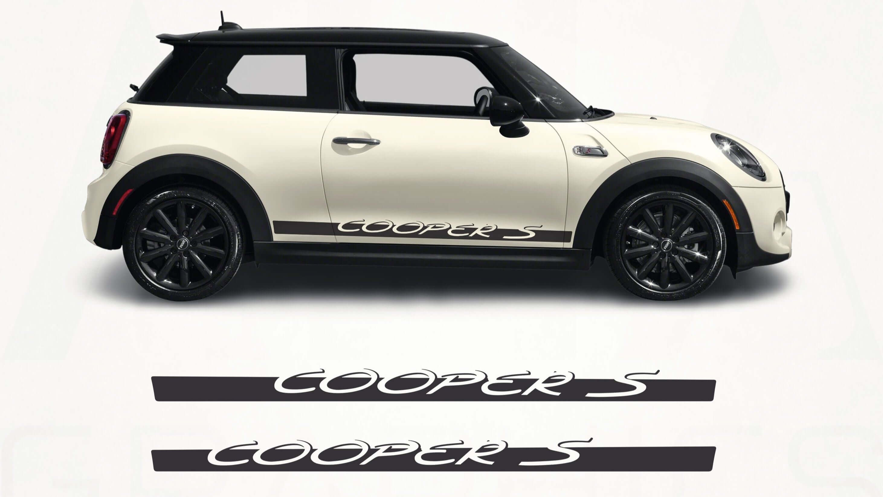 Mini Cooper S Side Stripes Decal Kit – Classic Vinyl Rocker Panel Graphics