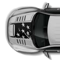 Tattered US flag hood decals graphics compatible with Dodge Ram TRX