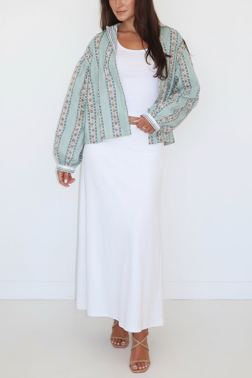 Pia Top in Antique Floral