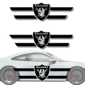 Las Vegas Raiders Racing Stripe Decal – Universal Fit Vinyl Sticker for Cars & Trucks