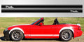 Mazda Miata MX-5 Triple Stripe Decal | NA NB NC Miata Script Vinyl