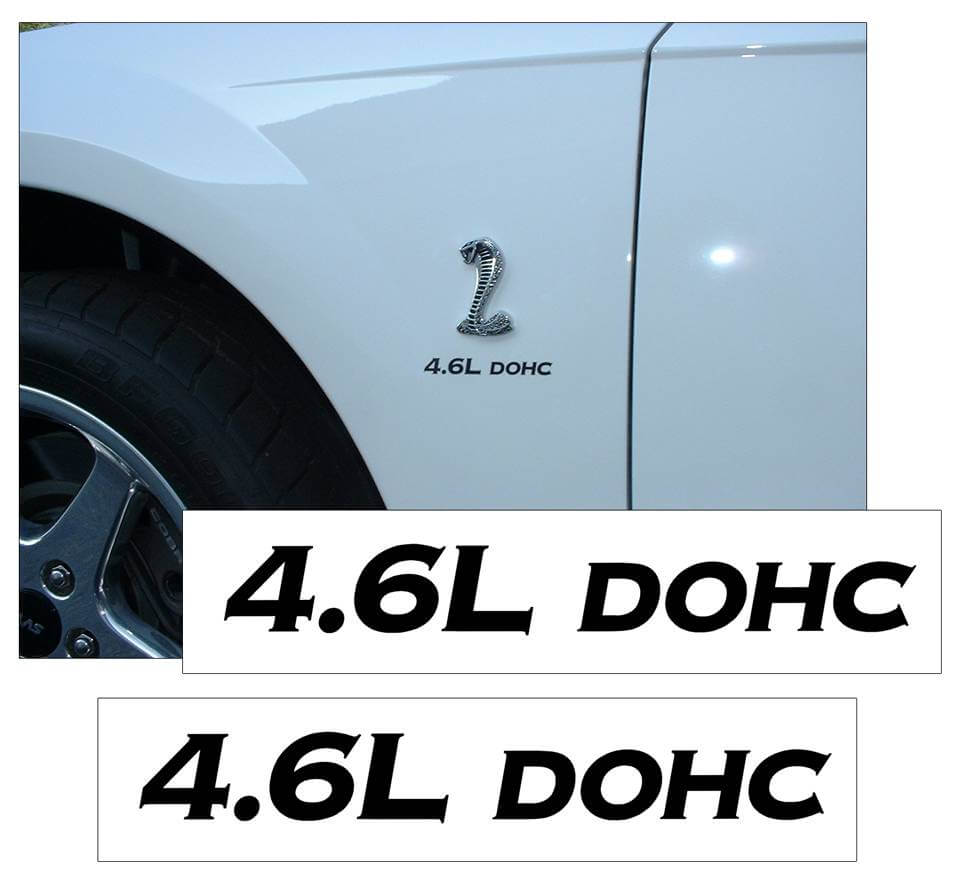 Cobra Fender Emblem Decal Kit -  4.6L DOHC