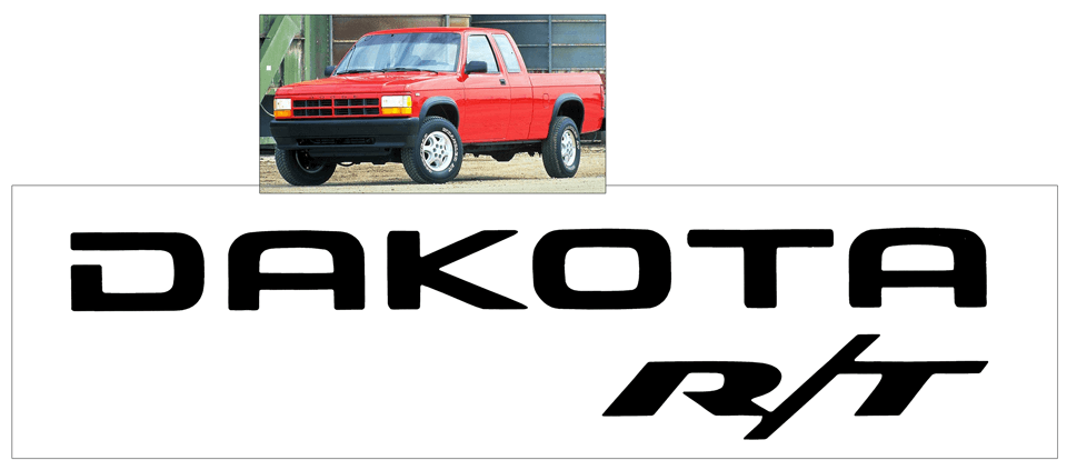 2002-03 Dodge Dakota - DAKOTA  R/T - Tailgate Decal