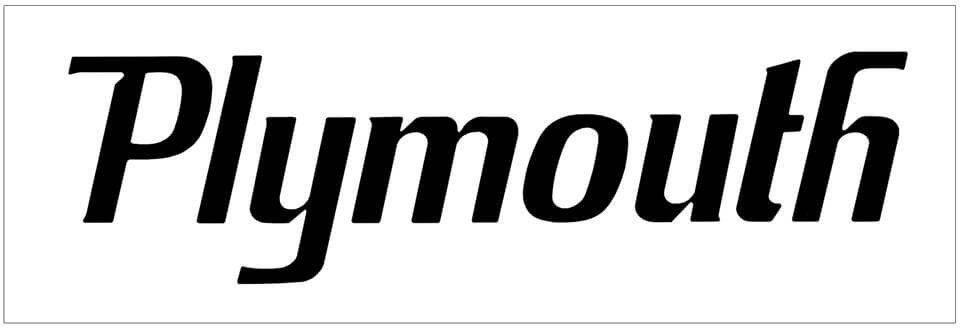 Plymouth Name Decal - Small - 2.75" x 10"