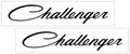 Challenger Script Name Decal Set - Small - 1.9" x 10"