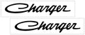 Charger Script Name Decal Set - Small - 1.9" x 10"