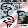 HELLCAT Decal Kit for Dodge Charger & Challenger - Oversized Vinyl Decals (Set of 2)